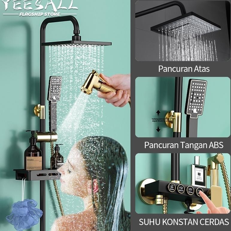 Black Gold Kamar Mandi Shower / Shower Set / Shower Kamar Mandi 4 Dalam 1 Set