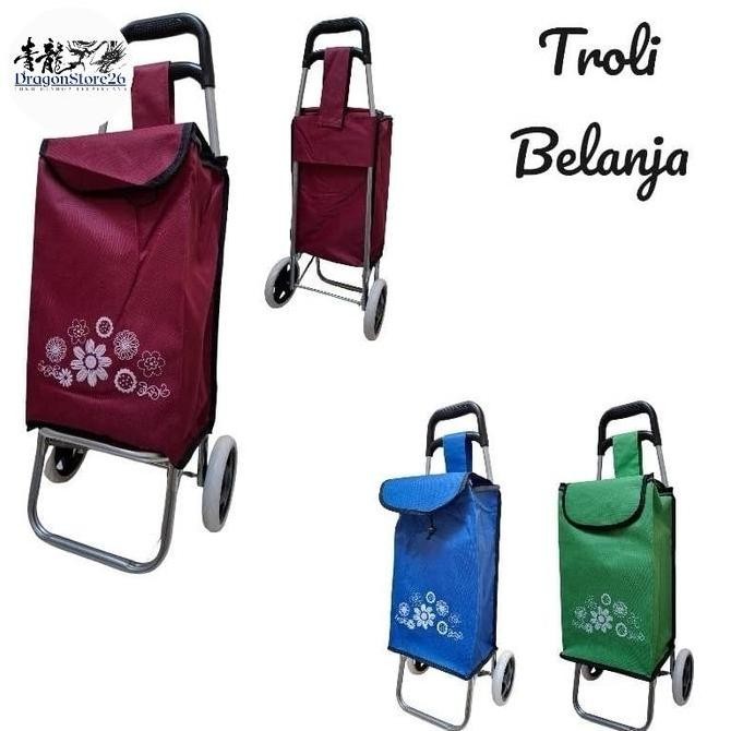 Tersedia Troli Roda Minimalis Trolley Bag Folding Portable / Tas Belanja dan Troli Belanja / Troli B