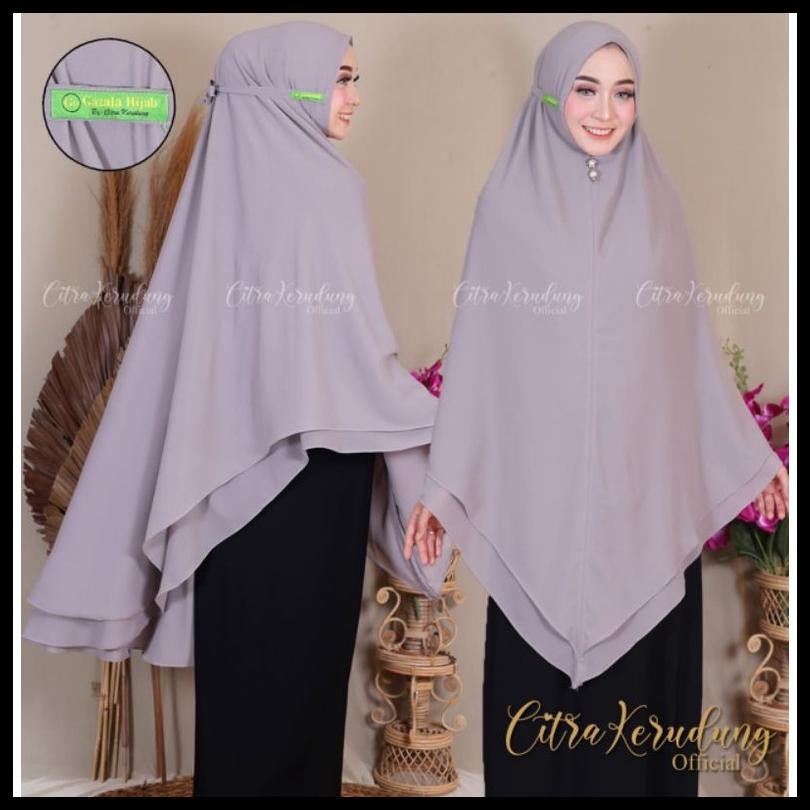 KHIMAR TALI SYARI JUMBO JILBAB MODEL V SHAPE LANCIP SEGITIGA PINGUIN HIJAB KERUDUNG BAHAN CERUTY BAB