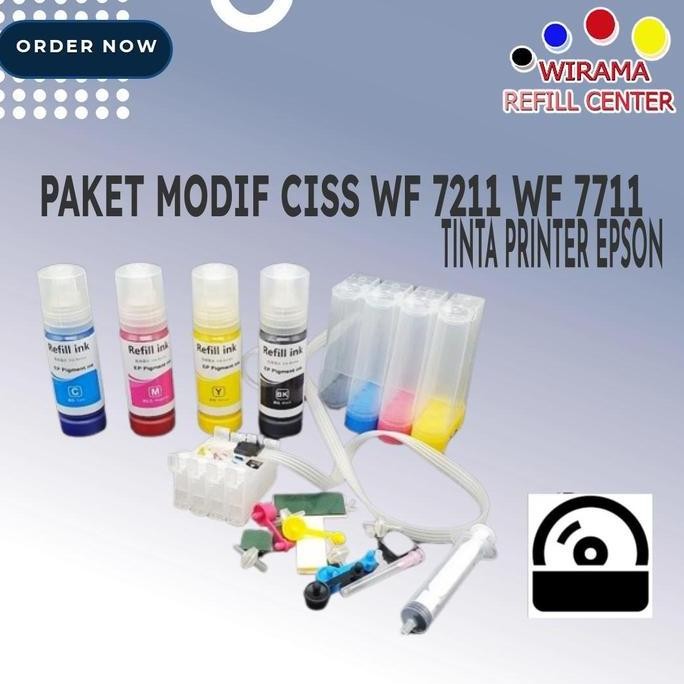 Paket Modif Ciss Tinta Printer Epson Wf 7211 Wf 7711 New Stok