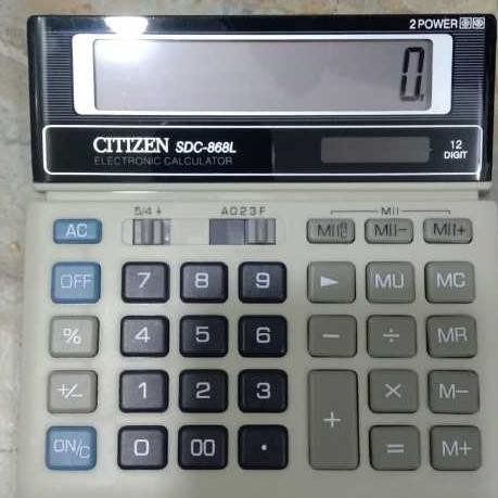 

kalkulator citizen SDC 868L ori calkulator