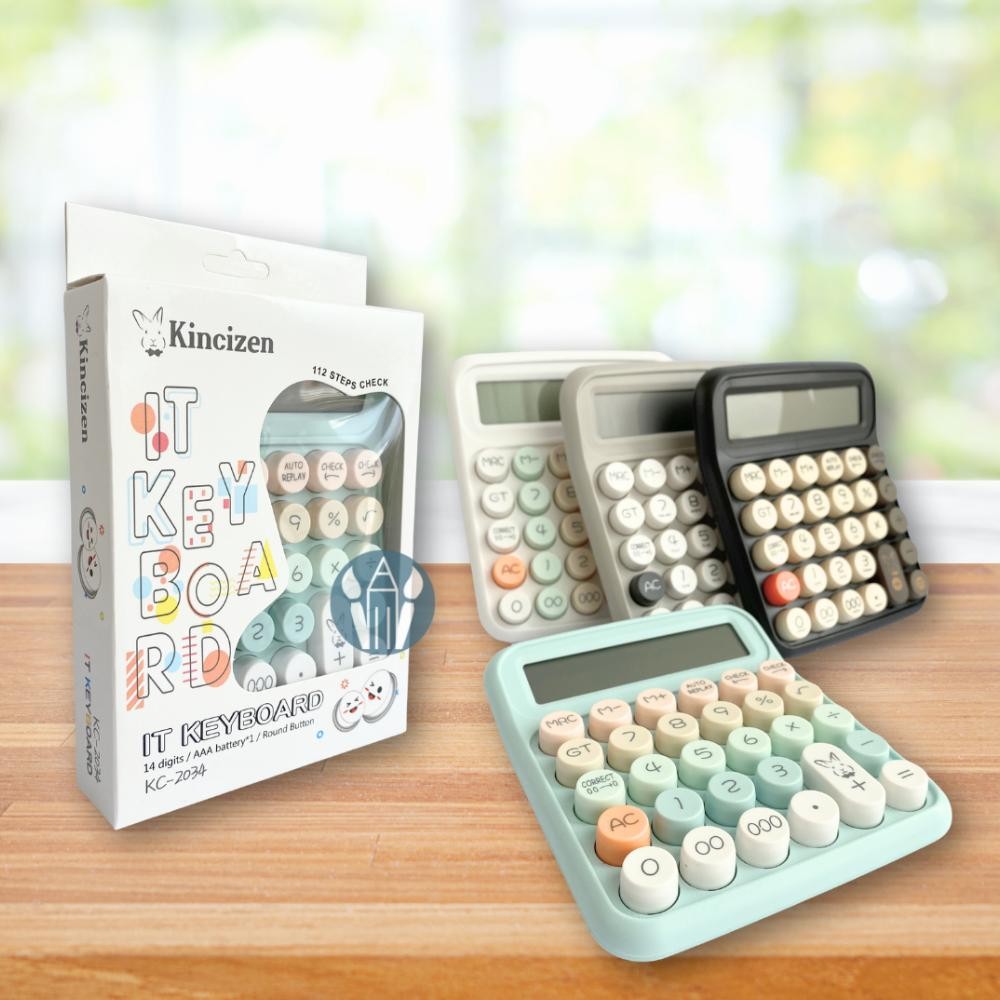 

Kalkulator Kincizen KC-2034 Alat Bantu Hitung Pastel Tombol Fancy Aesthetic Calculator