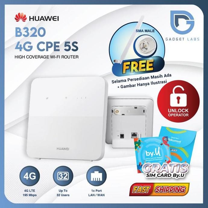Huawei B320 Penganti B312 Modem Router Wifi Unlock All Operator New Stok