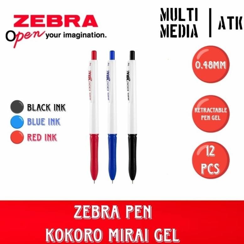 

PEN ZEBRA KOKORO MIRAI 0.48 \ PULPEN KOKORO GEL MIRAI [12PCS] DiM