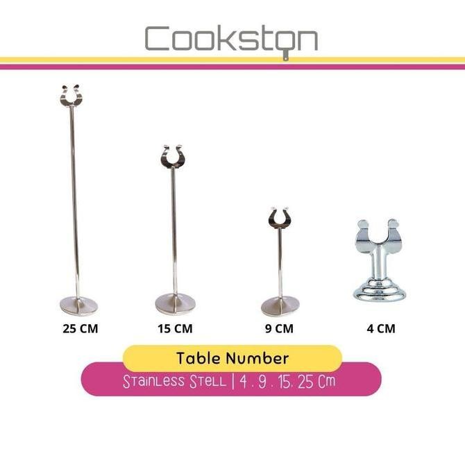 

Stand Card Holder /Table Number Menu /Tiang Nomor Stainless Stell 304 Co