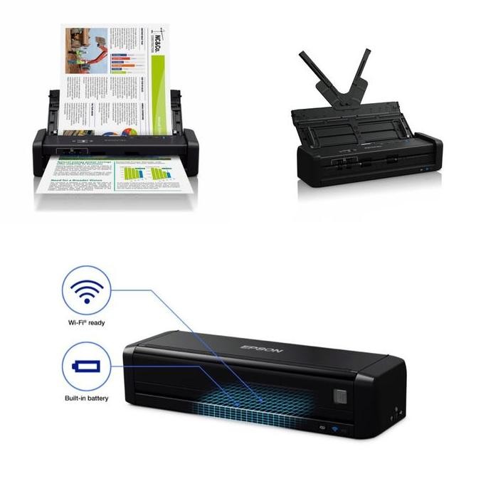 Epson Workforce Ds-360W Wi-Fi Portable Sheet-Fed Document Scanner New Stok