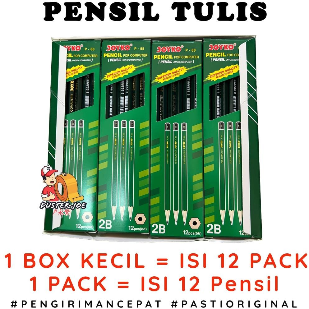 

[PER 1 BOX] Pensil 2B Joyko P88 GROSIR Hitam Pencil Komputer Ujian ( ISI 144 PCS)