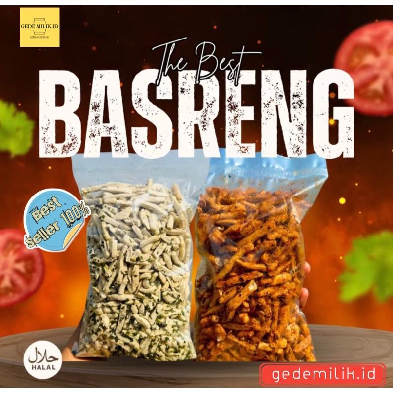 

Basreng Mix Extra Daun Jeruk (Basreng Pedas 500gr dan Basreng Original 500gr)