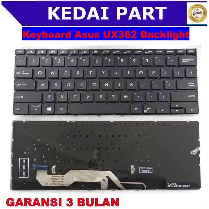 Keyboard Asus Zenbook Flip 13 Ux362 Ux362F Ux362Fa Backlight New Stok