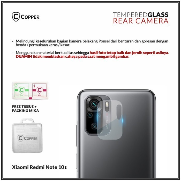 Redmi Note 10S - Copper Tempered Glass Kamera