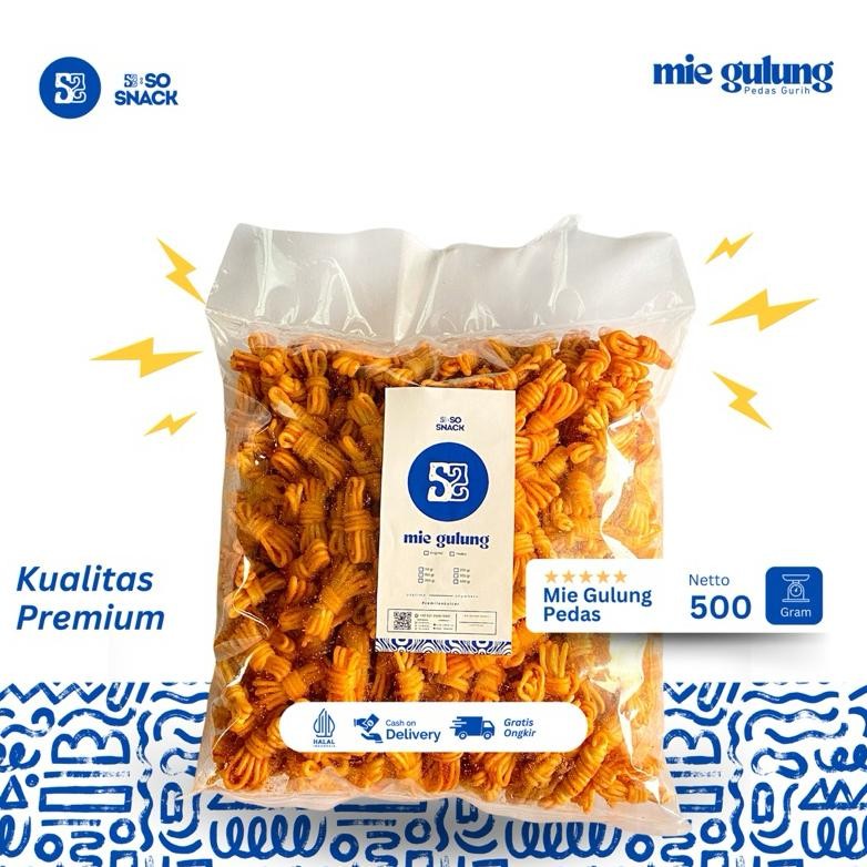 

SO SNACK Mie Gulung Pedas 1kg - Cemilan Viral Makanan Ringan