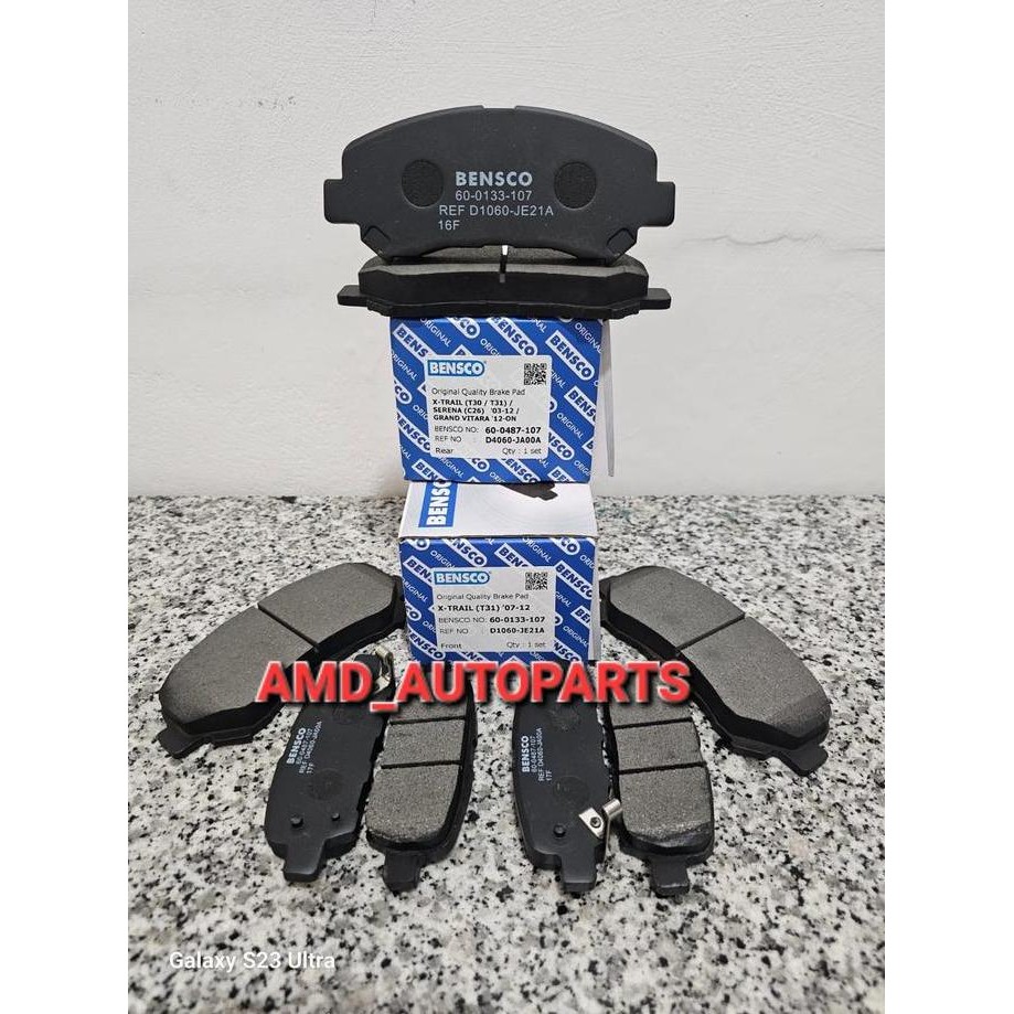 KAMPAS REM DEPAN + BELAKANG XTRAIL T31 BRAKE PAD XTRAIL T31 SET KANVAS REM DEPAN + BELAKANG XTRAIL T