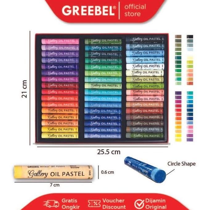 

GREEBEL ARTIST OIL PASTEL 48 WARNA / GREEBEL Crayon Artist 48 Warna lj