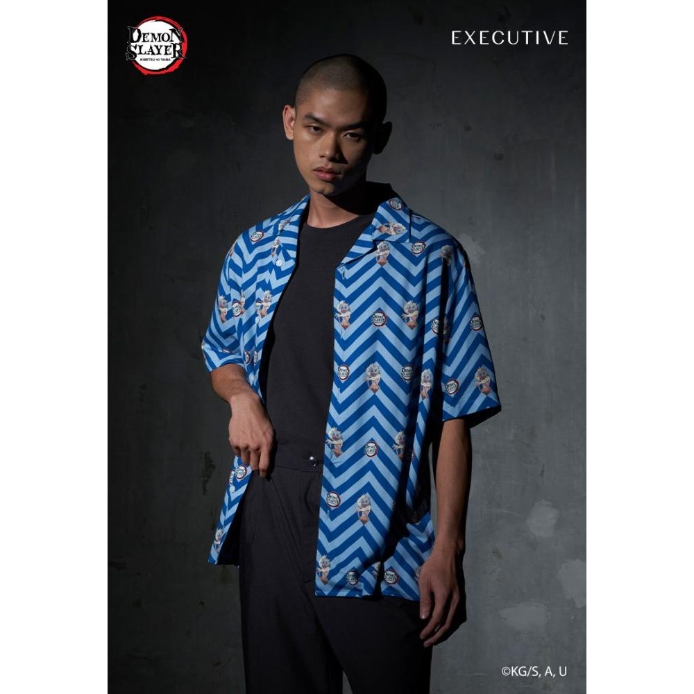 Executive Demon Slayer Executive Inosuke Shirt 1-SSRKEY124B738 Lt. Blue lm