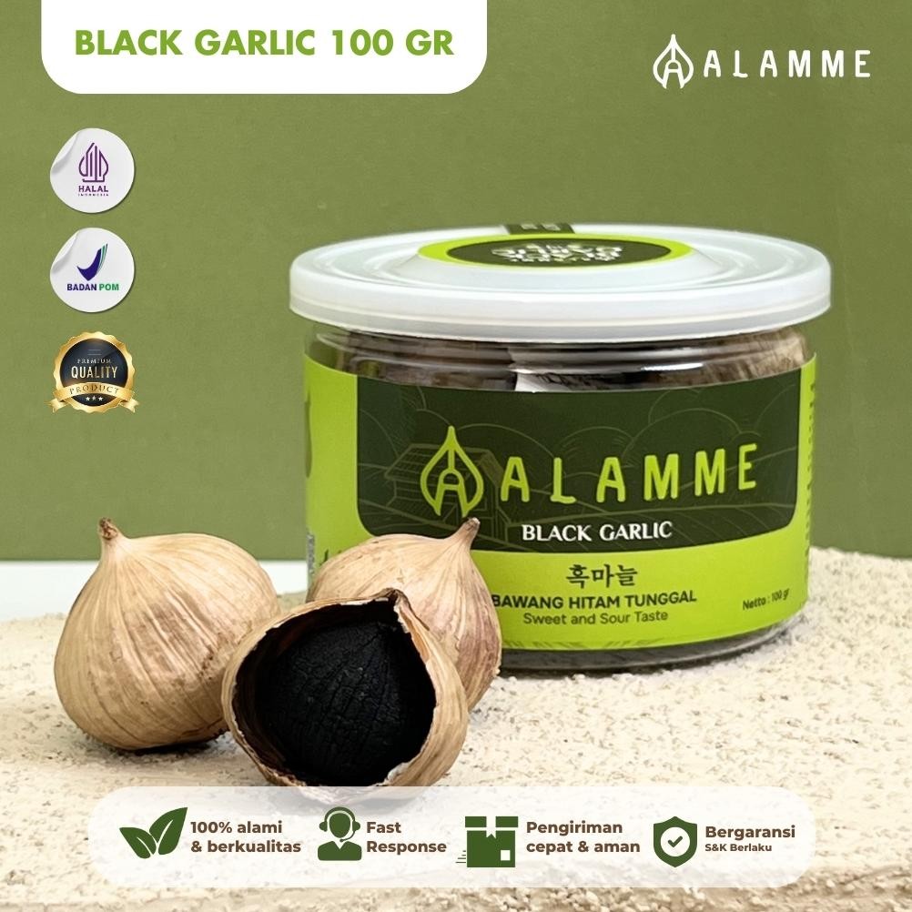 

Alamme - Black Garlic Bawang Hitam Tunggal Premium Alamme 100gr
