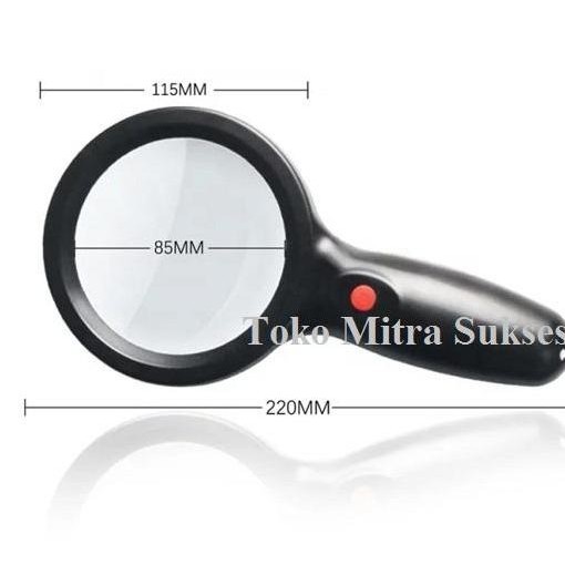 

Kaca Pembesar 10X Lampu LED 18 Magnifying Glass la