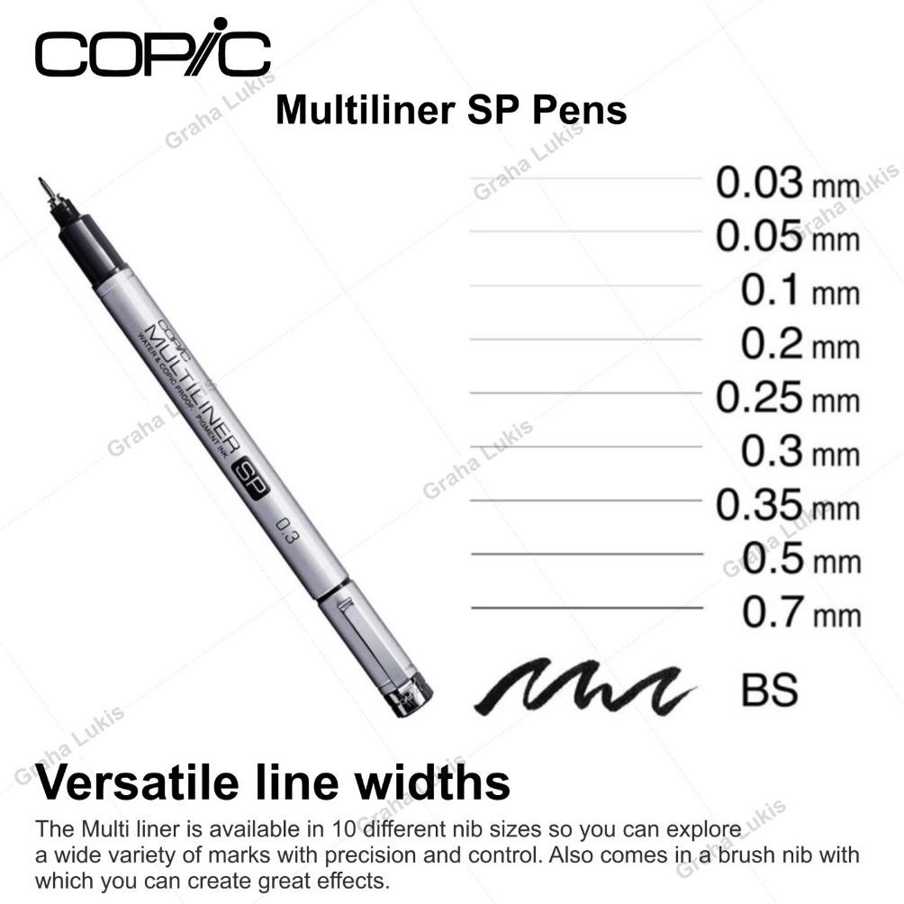 

COPIC MULTILINER SP PEN Brush dan Nib / SATUAN