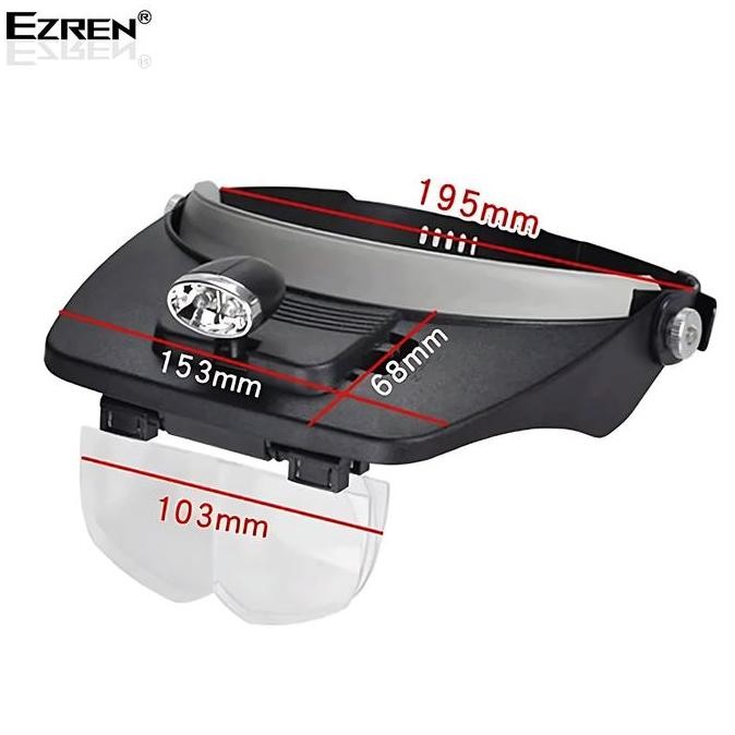 

Ezren EZ-0494 Light Head Magnifying Glass Kaca Pembesar Model Topi Led la