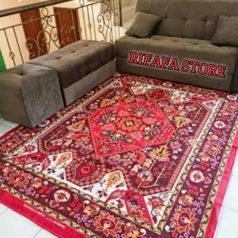 Ambal Karpet Orstich Karpet Lantai Ruang Tamu Ukuran Jumbo