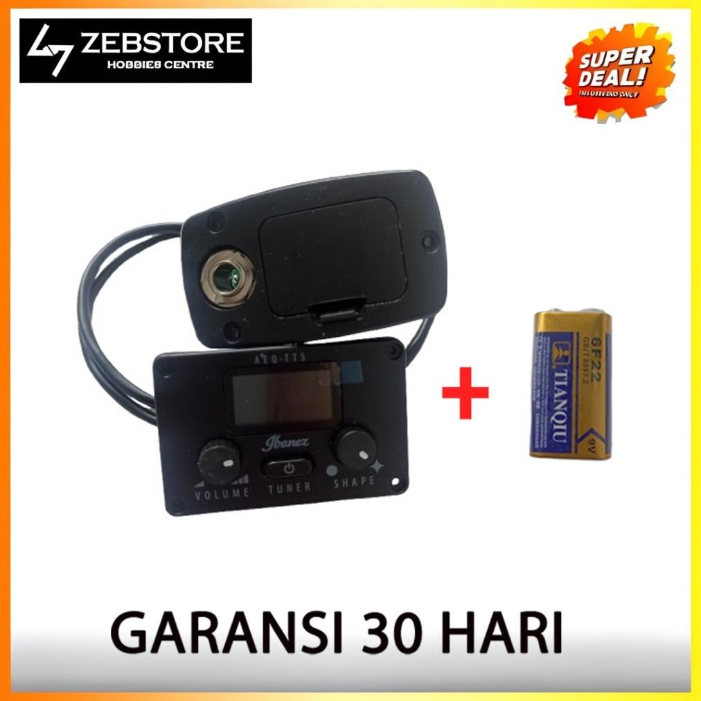 Equalizer Preamp Ibanez Tuner AEQ-TTS Gitar Akustik Elektrik