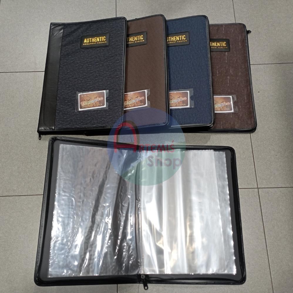 

Map Document Keeper Resleting Folio / F4 CHAMPION AUTHENTIC Kain Kulit