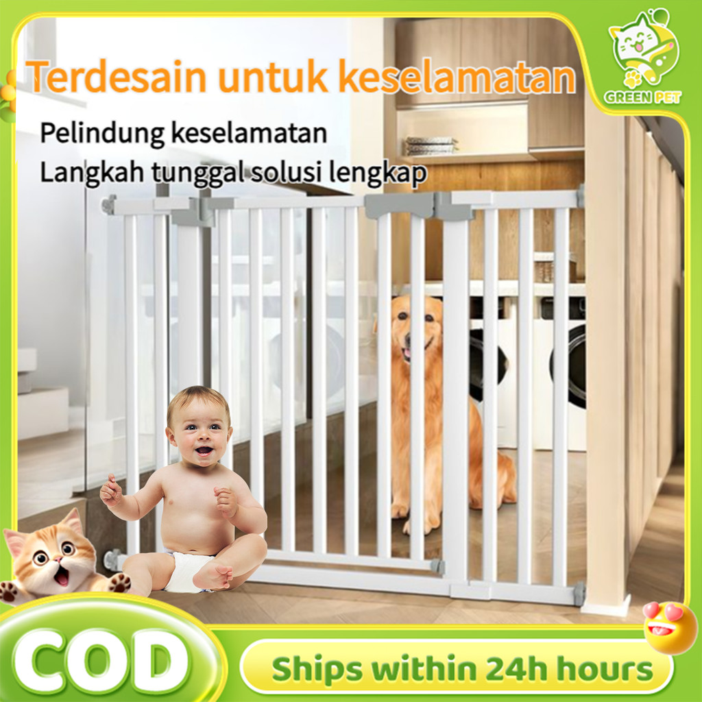 PAPAPET Safety Gate Pintu Pagar Pengaman Pembatas Bayi Anak Tangga Kamar Mandi  Anjing Pagar Pintu G