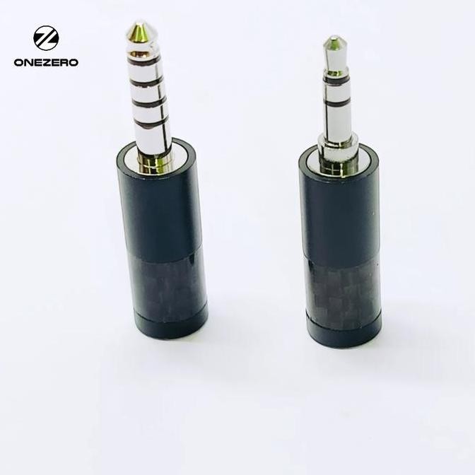 TERMURAH - black carbon rhodium plated 3.5mm 4.4mm jack