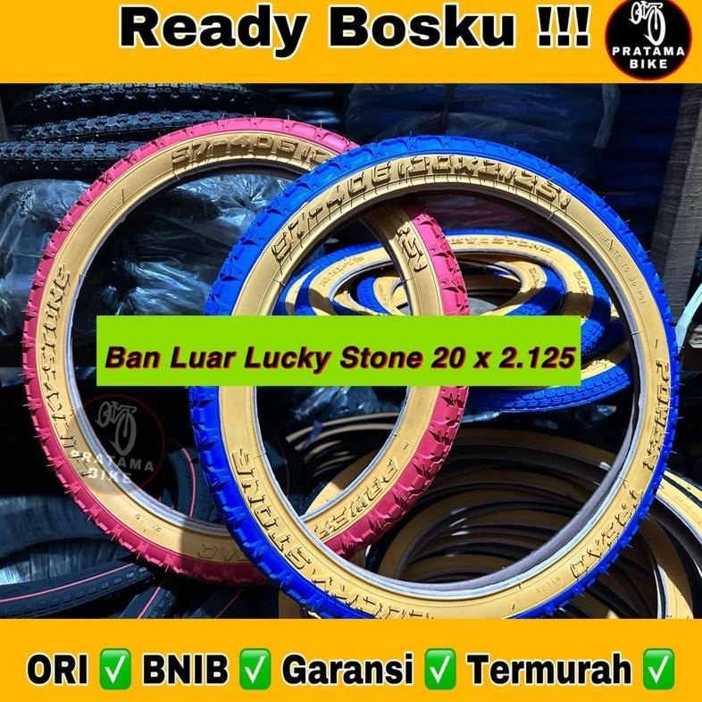 Sale Ban Luar Sepeda Bmx 20X2125 / 20X2.125 Lucky Stone Warna Asd-86