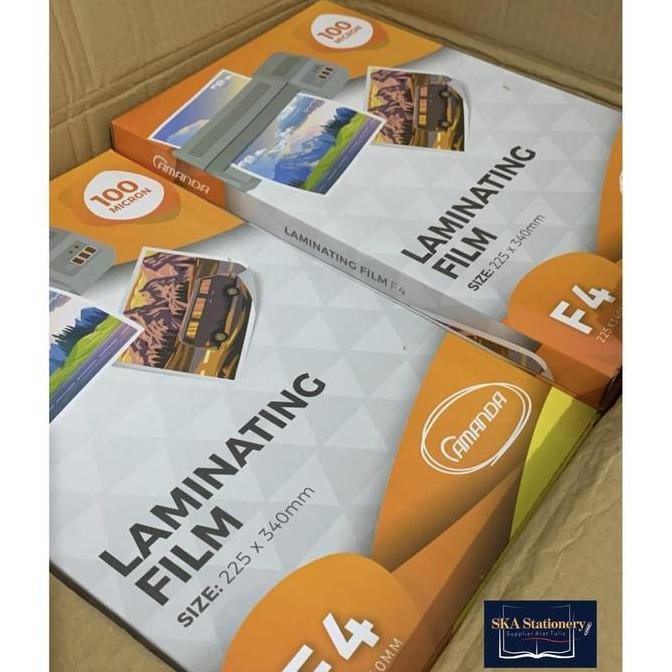 

JUAL Plastik Laminating/Laminating Film Folio F4 100 Mikron Amanda (Pak)