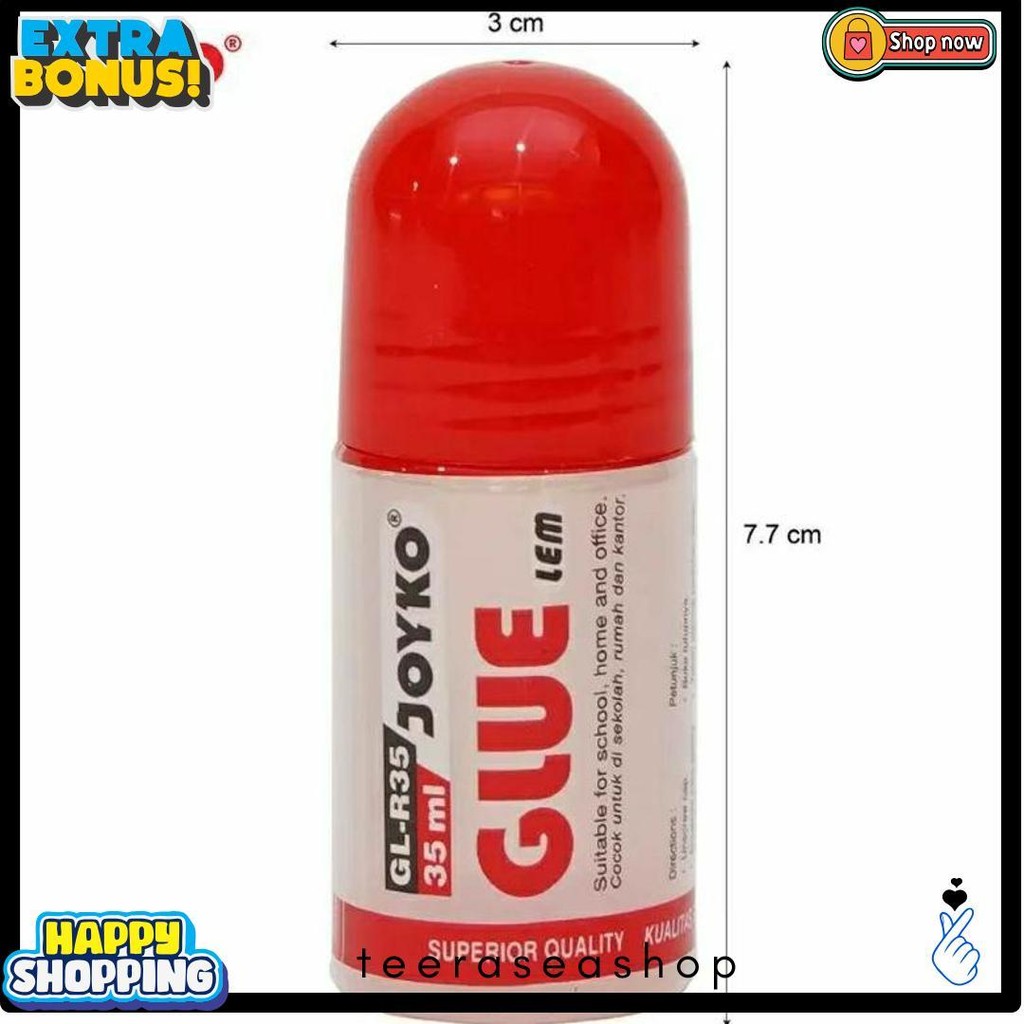 

( 12 Buah ) Lem Cair Perekat Kertas Liquid Glue Joyko Gl - R35 ( 35 Ml ) Diskon Setengah Harga