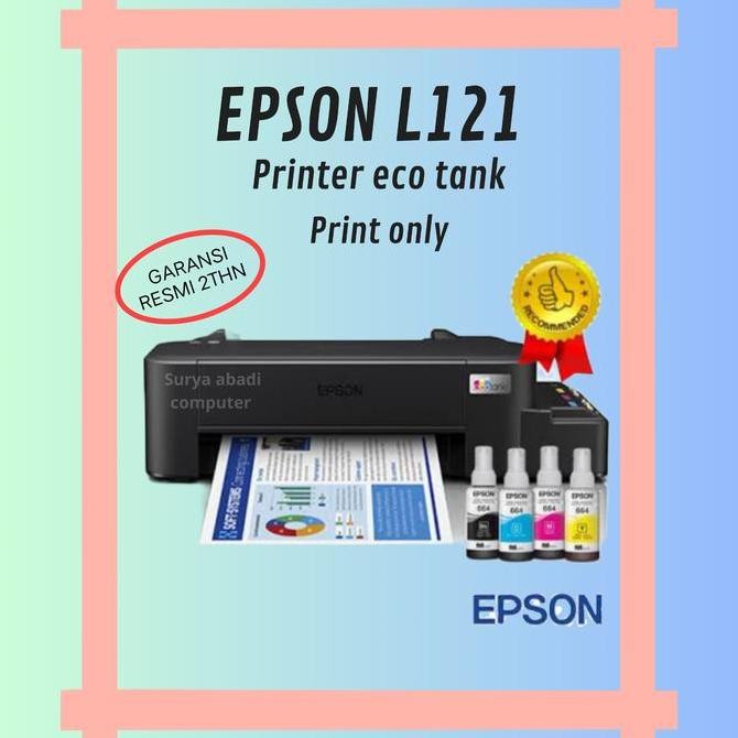 Printer Epson L121 Inktank Printer Tinta Original Epson New Stok
