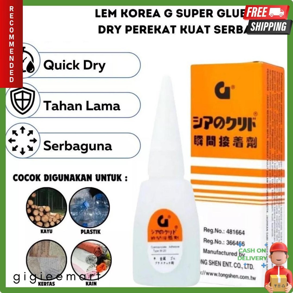

(Promo Special Isi 10 Pcs) Lem G / Lem Korea G / Lem Tetes Cair G / Lem Cairan G Perekat Serbaguna Terlaris! Produk Ini Banyak Dicari