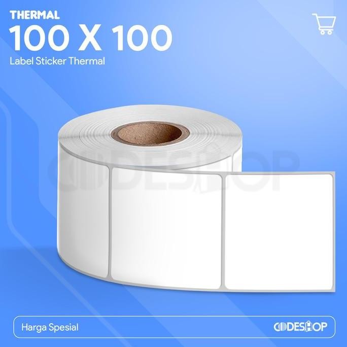 

TERMURAH Codeshop Stiker Label Barcode 100x100mm Thermal 1 Line isi 500 pcs