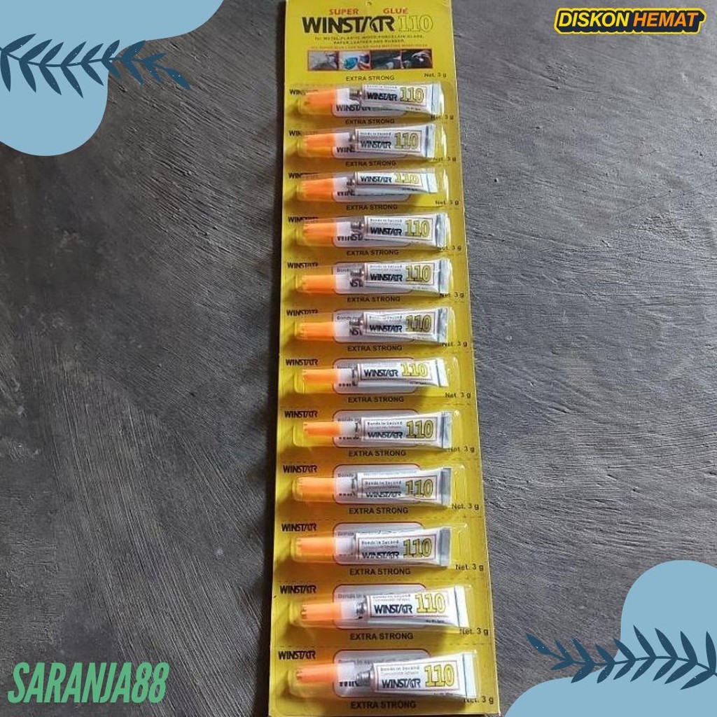 

(12 Pcs) Lem Alteco Winstar Super Glue 110 | 1 Pak 1 Lusin Terlaris! Produk Ini Banyak Dicari