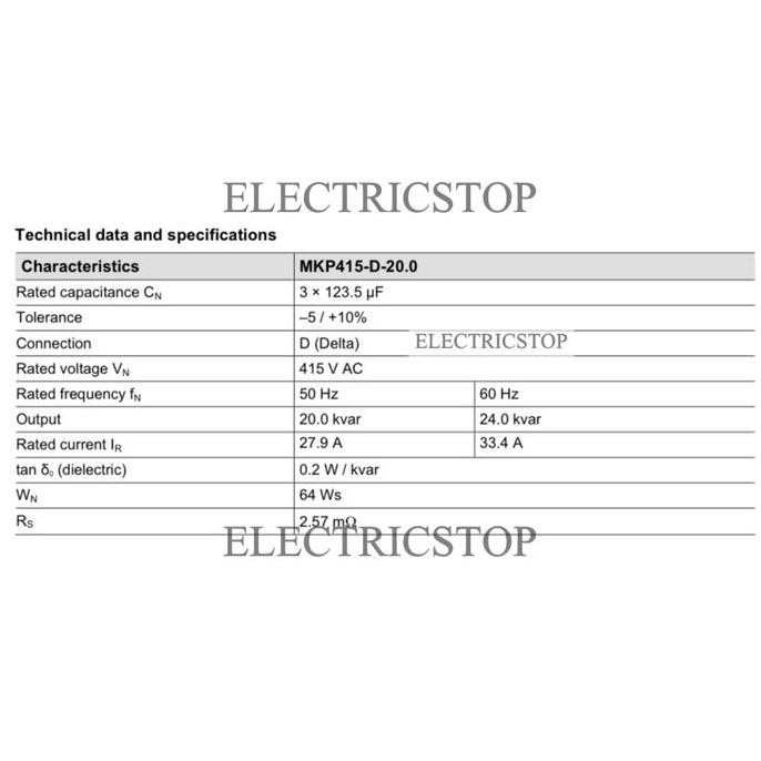 Murah Epcos Mkp 415 D 20 01 Three Phase Capacitor Kapasitor Bank 20Kvar