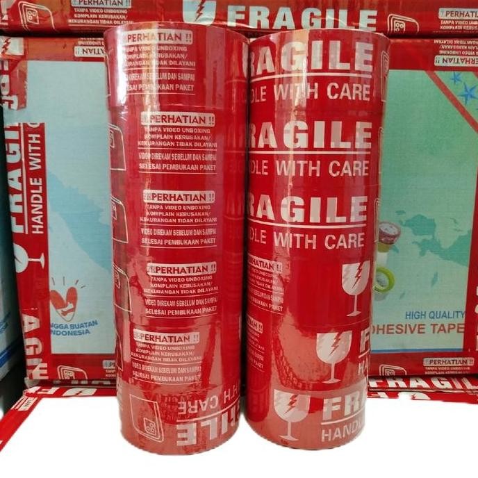 

SALE Lakban fragile Merah Video Unboxing Murah 1 lusin Gratis Ongkir Sblm coret 96.000