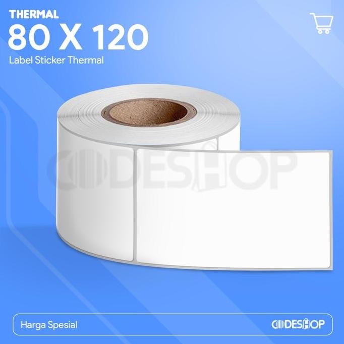 

TERMURAH Label Thermal Codeshop 80x120 mm 1 Line isi 300 Stiker Resi