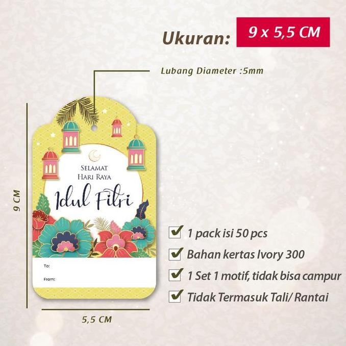 

HARGA DISKON [Isi 50] Hang Tag Idul Fitri/ Hang Tag Lebaran/ Tag Ramadhan