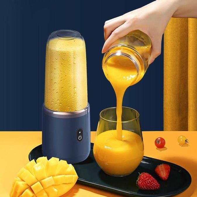 Tersedia Blender Portable Mini Juice Blender 6 Pisau Juicer Portable Usb Pembuat Jus Elektrik Rechar
