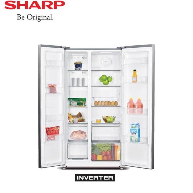 Promo Sharp Kulkas Side By Side 2 Pintu Sj-Is60Ma-Ds Inverter 532L
