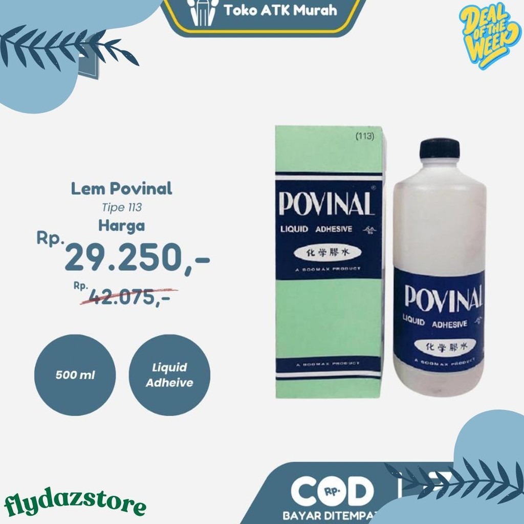 

Lem Cair Povinal No. 113 - 500 Ml Terlengkap Dan Termurah