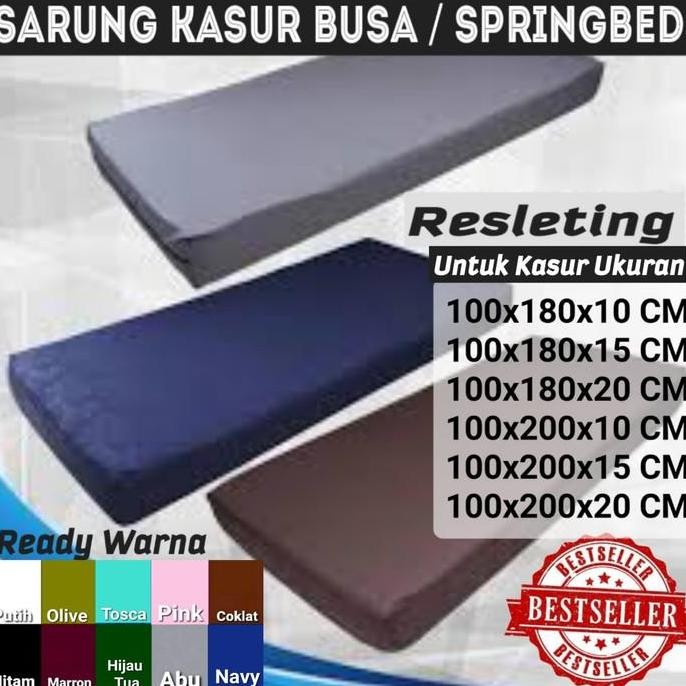 SARUNG KASUR 100X200 CM , 100X180 CM UNTUK KASUR TINGGI 10, 15, 20 CM