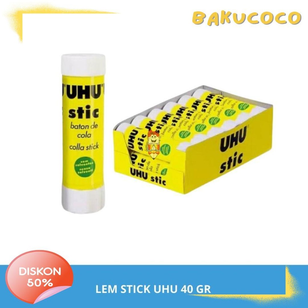 

Lem Stik / Lem Stick / Lem Kertas Uhu Serbaguna 40 Gram Diskon