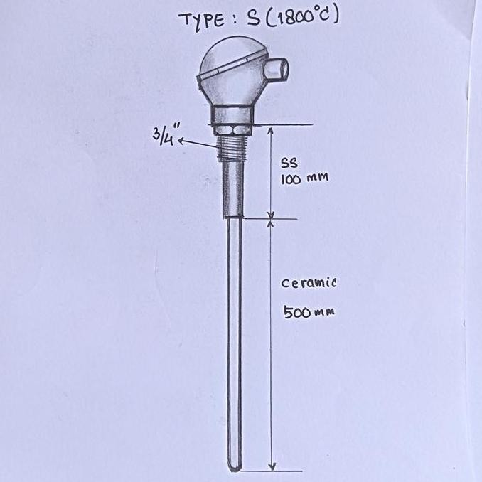 Sale Thermocouple Type S 600 Mm