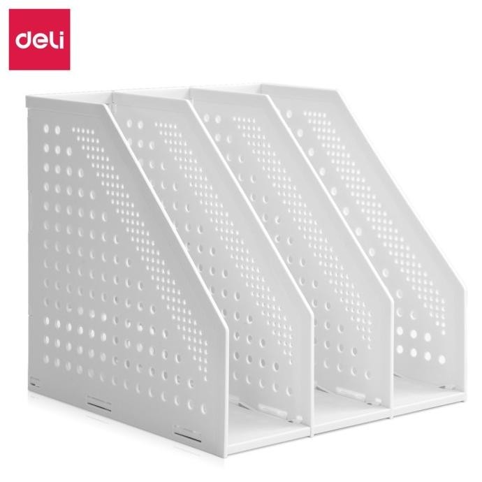 

READY Rak Dokumen / Box File / Magazine Holder Deli A5 3 Slot - 79003 NEW