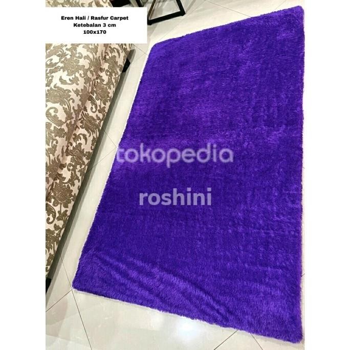 (Allthebest) karpet bulu rasfur anti slip100x170 cm karpet import murah tebal 3 cm