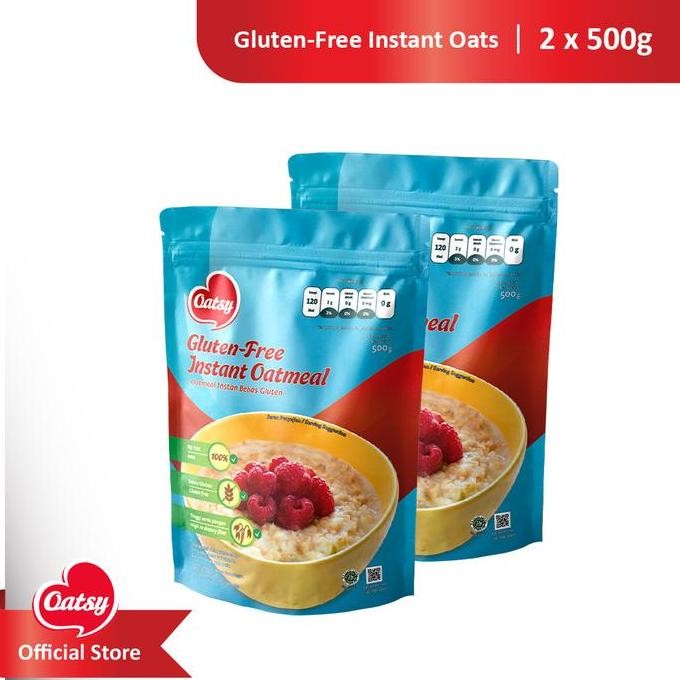 

Oatsy Gluten Free Instant Oatmeal 500Gr (Double Pack) Terbaru