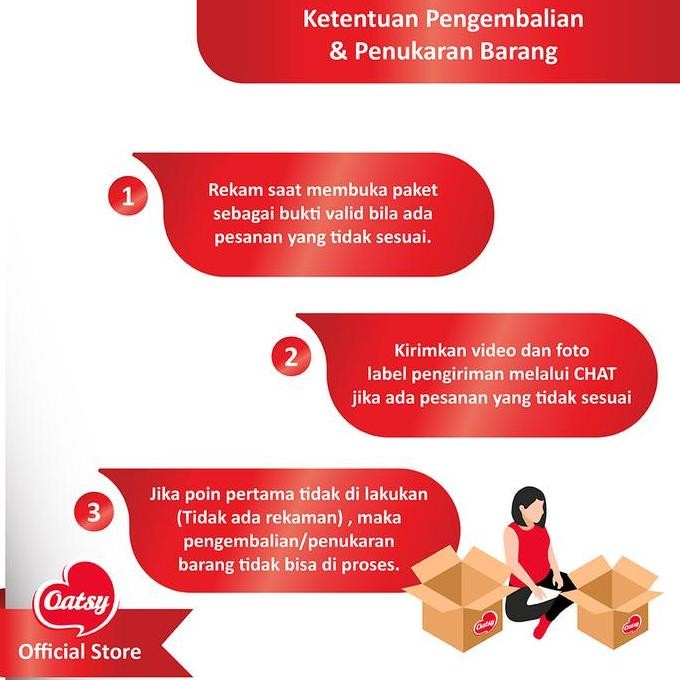 

Oatsy Oatmeal Rolled Oats 1Kg (Triple Pack) Terbaru