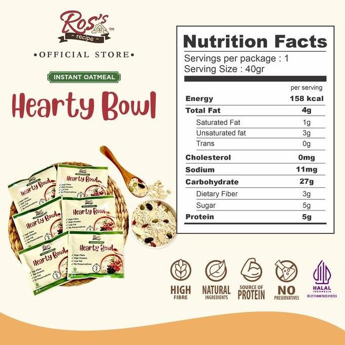 

Ros Recipe Instant Oatmeal Mix 3 Rasa 40Gr X 6Pcs (Paket) Promo