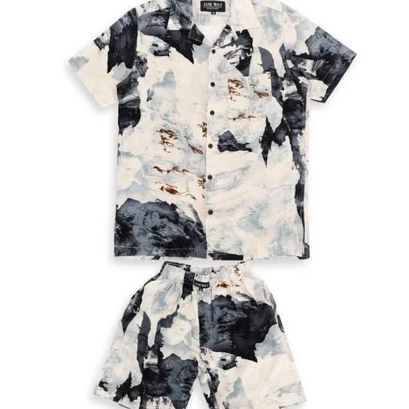 Piyama Pria Dewasa Sleepwear Men Tie Dye Set Pria Baju Tidur Piyama